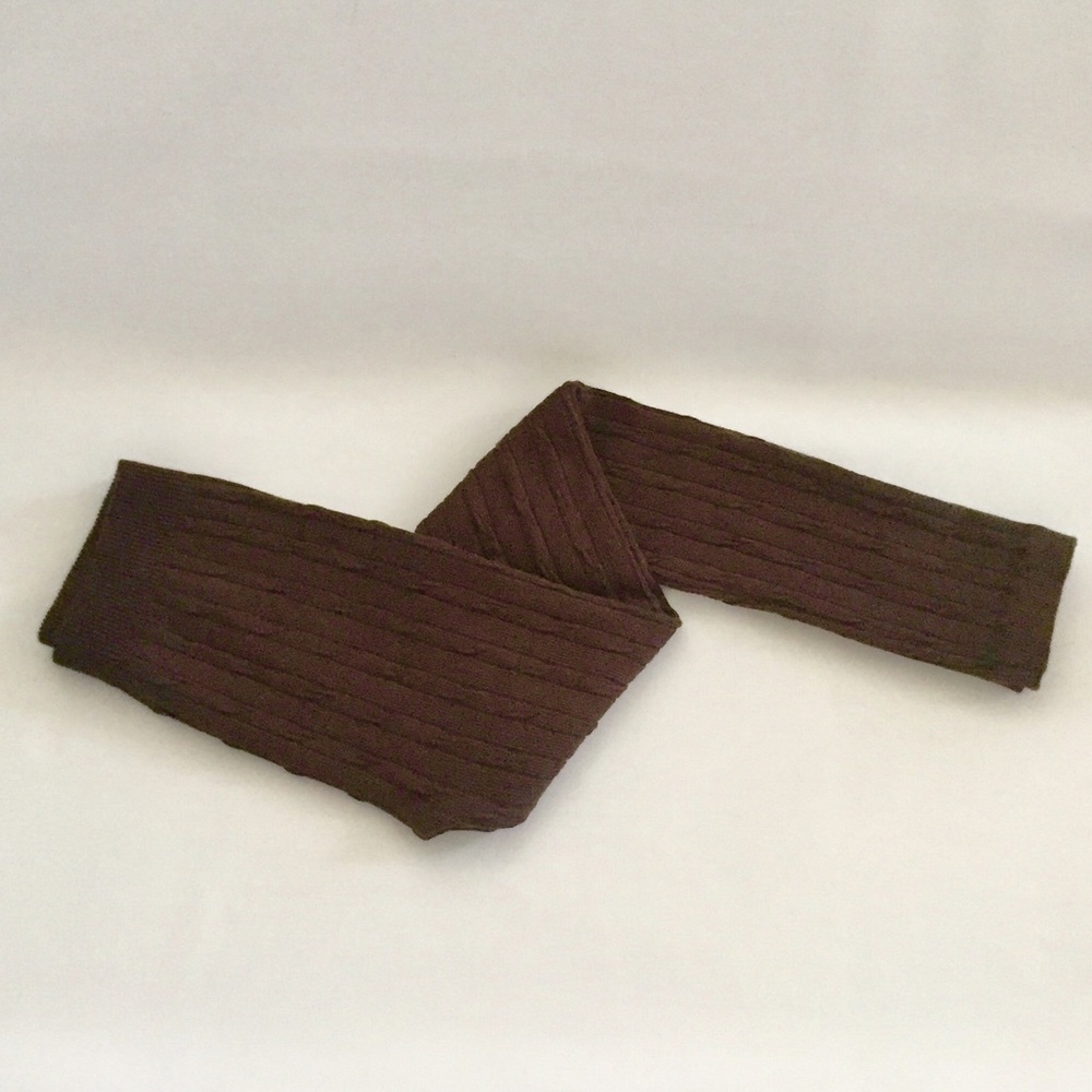 FRENCH LAUNDRY brown cable knit leggings. Sz S EUC